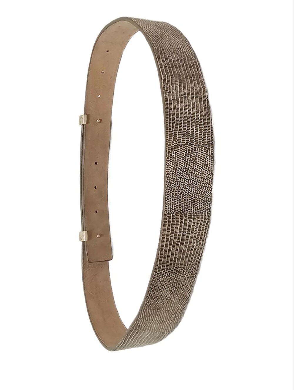 Ann Taylor Lizard Embossed Leather Belt Size S - Picture 3 of 5